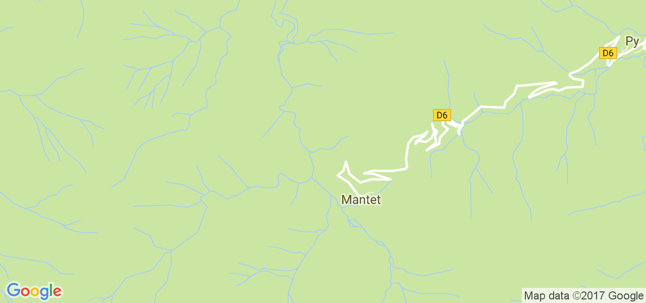 map de la ville de Mantet