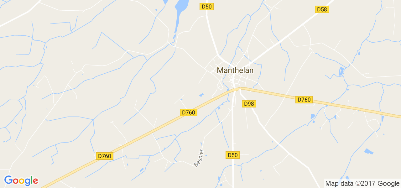 map de la ville de Manthelan