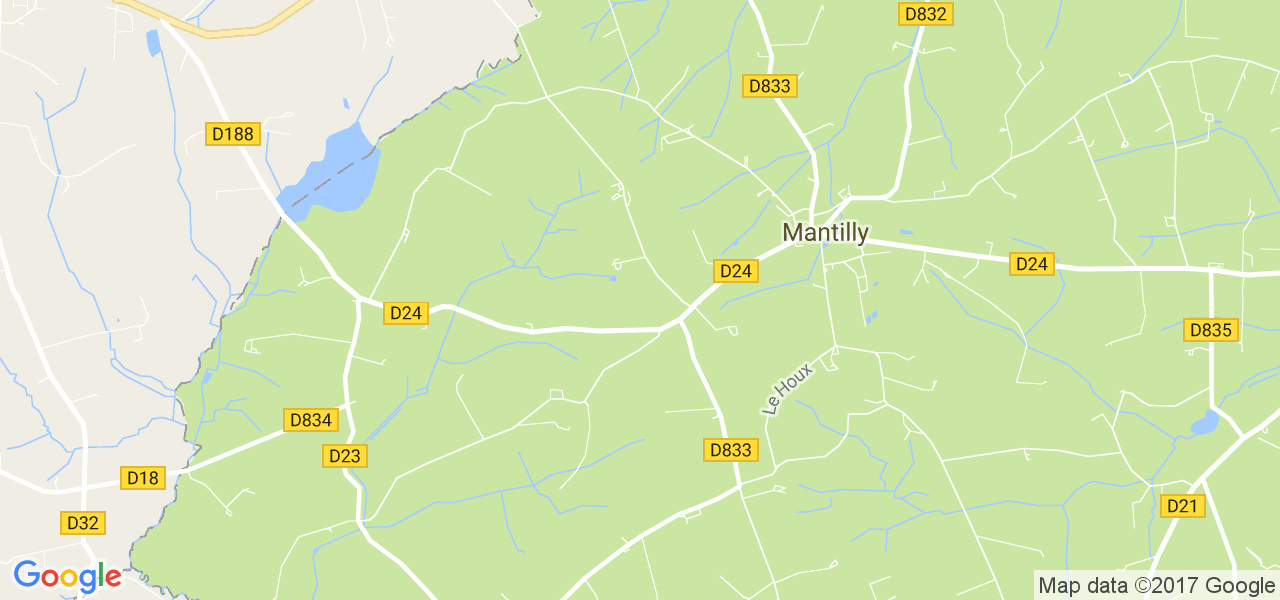 map de la ville de Mantilly