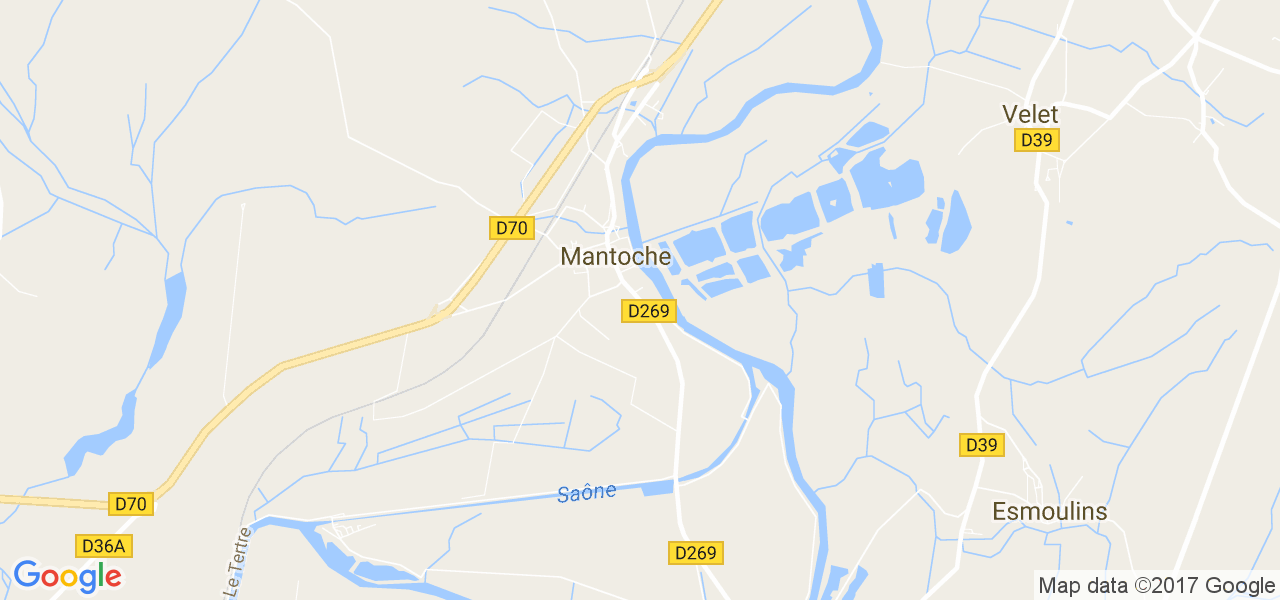 map de la ville de Mantoche