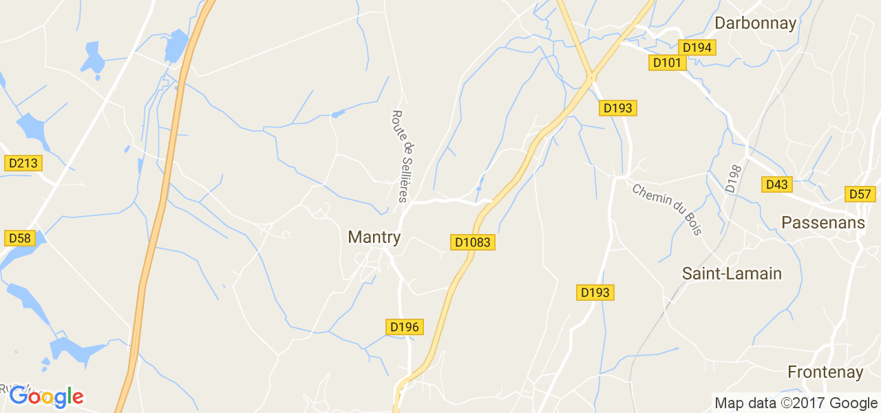 map de la ville de Mantry