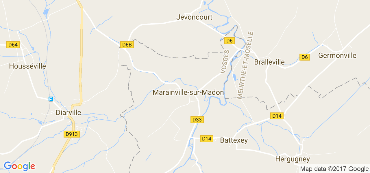 map de la ville de Marainville-sur-Madon