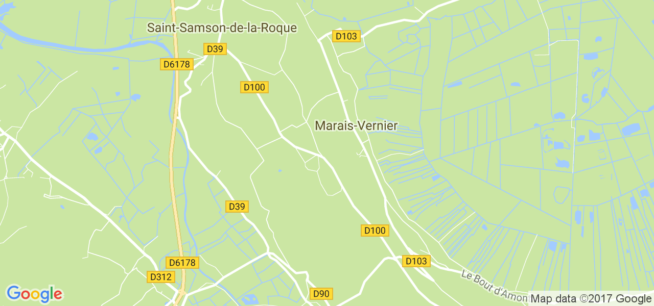 map de la ville de Marais-Vernier