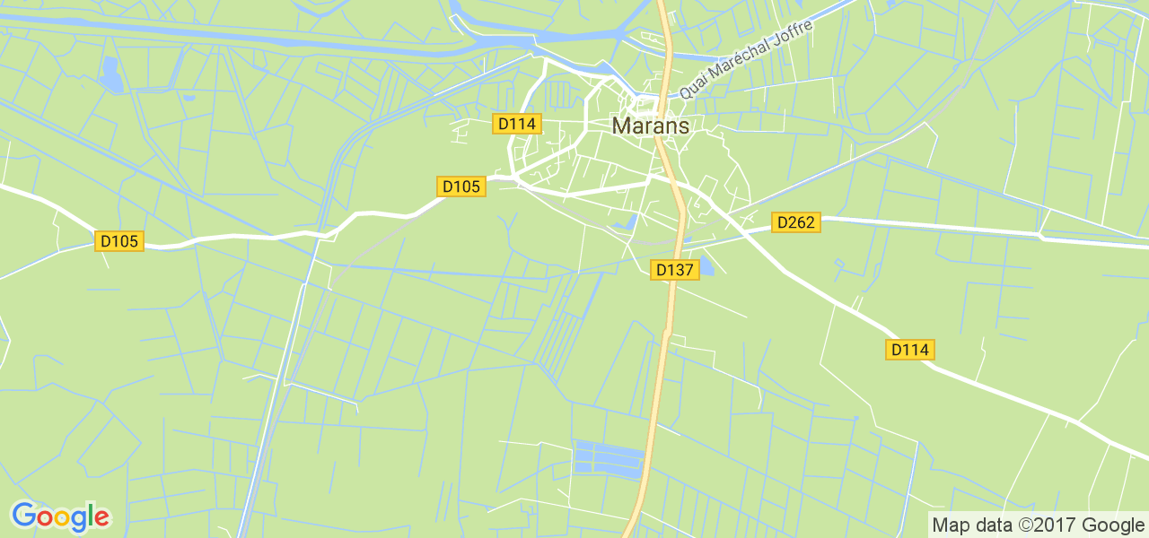 map de la ville de Marans