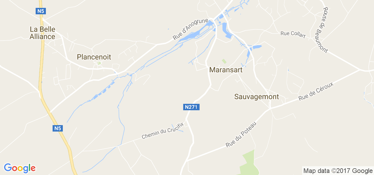 map de la ville de Maransart