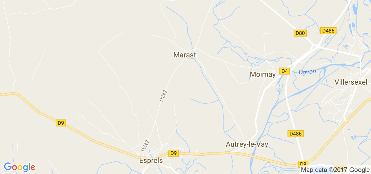 map de la ville de Marast