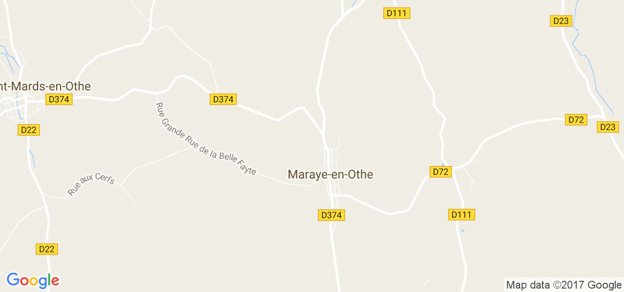 map de la ville de Maraye-en-Othe