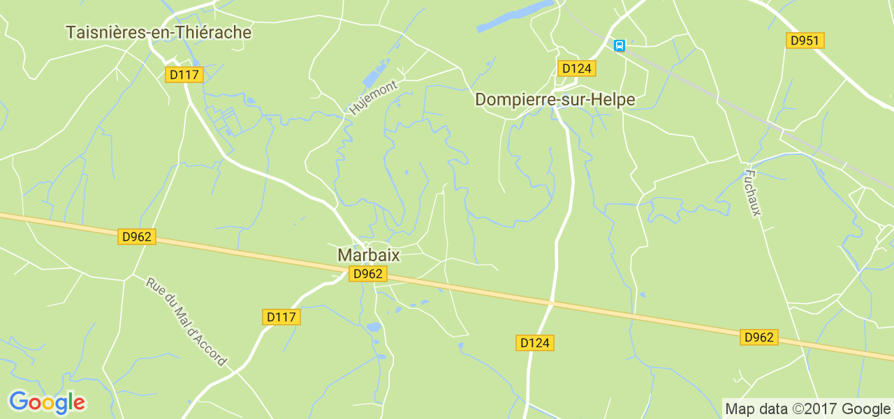 map de la ville de Marbaix