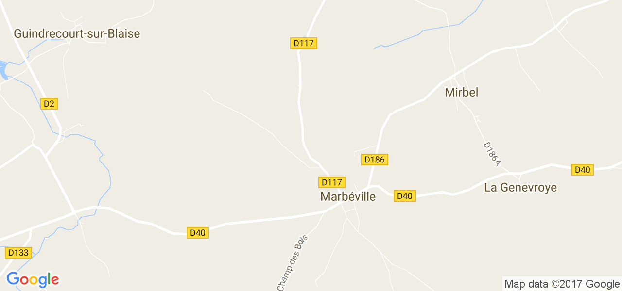 map de la ville de Marbéville