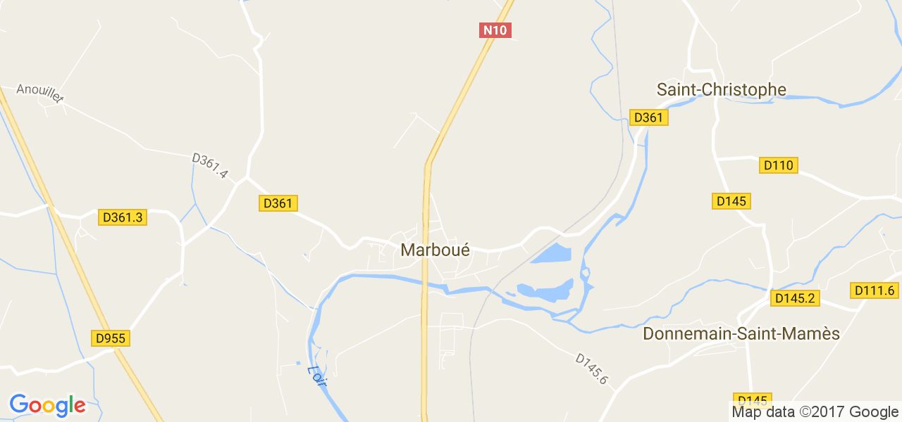 map de la ville de Marboué