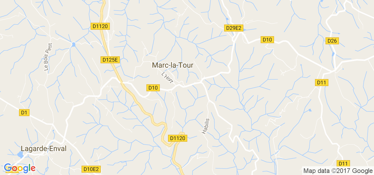 map de la ville de Marc-la-Tour