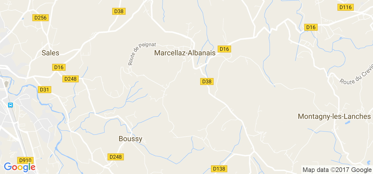 map de la ville de Marcellaz-Albanais