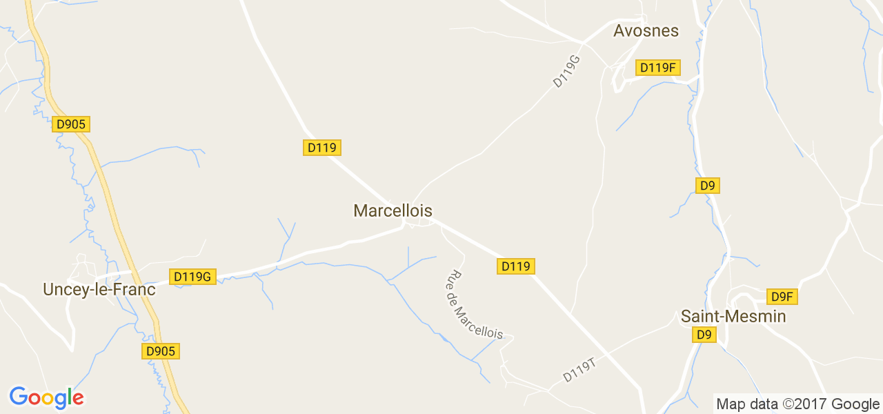 map de la ville de Marcellois