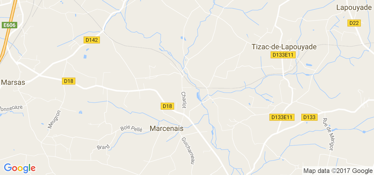 map de la ville de Marcenais