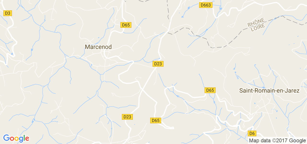 map de la ville de Marcenod