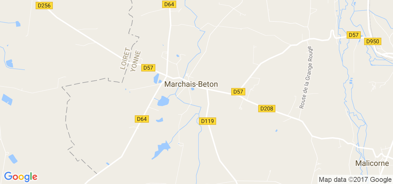 map de la ville de Marchais-Beton