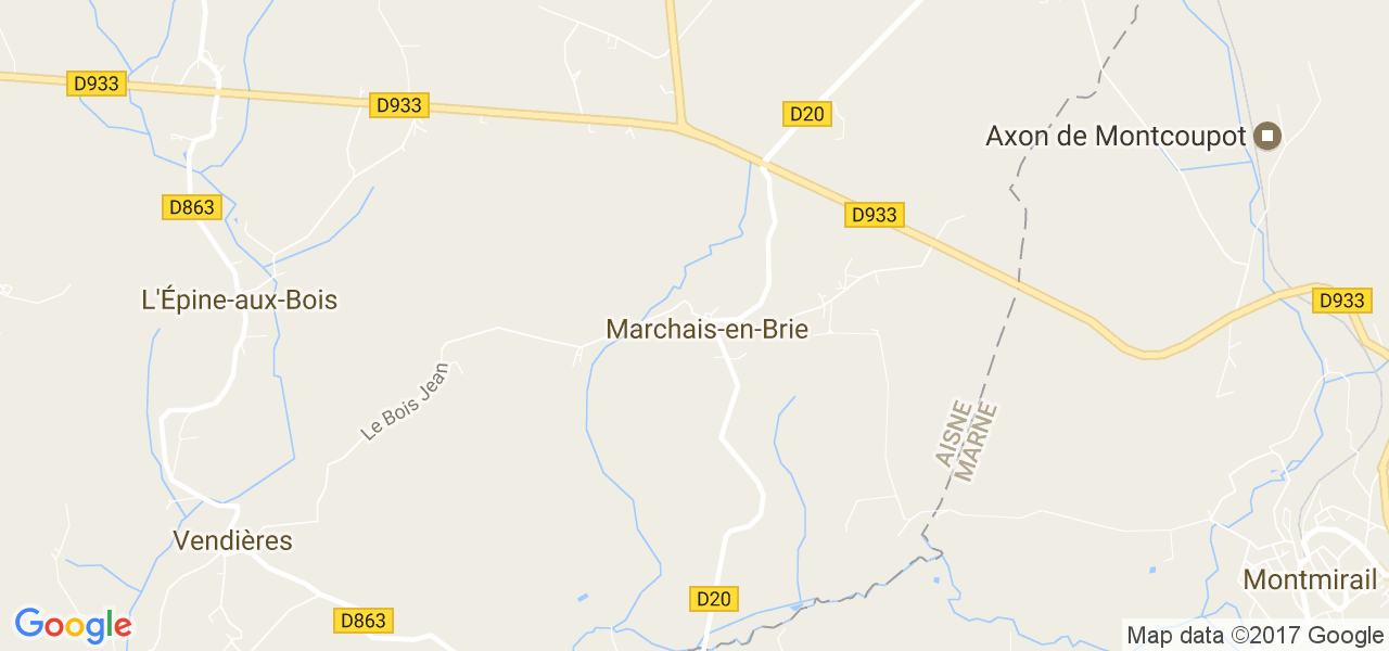 map de la ville de Marchais-en-Brie