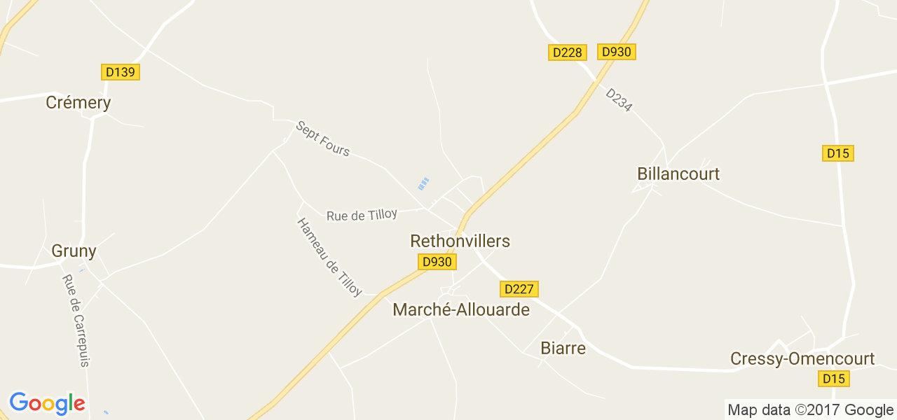 map de la ville de Marché-Allouarde