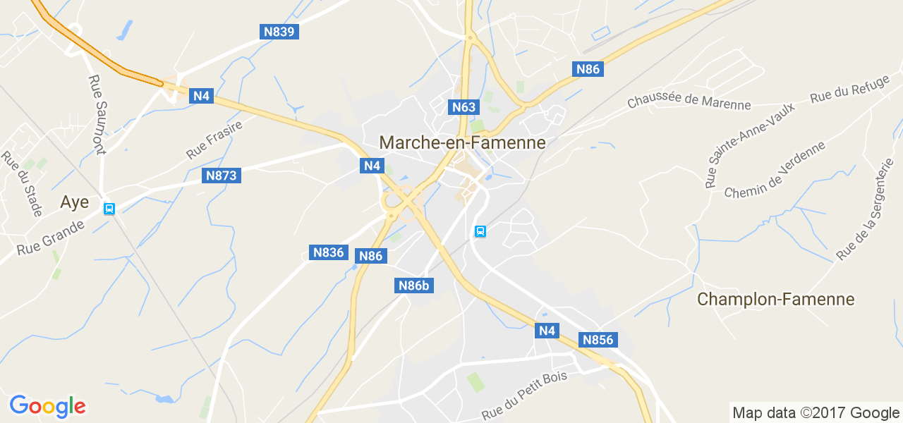 map de la ville de Marche-En-Famenne