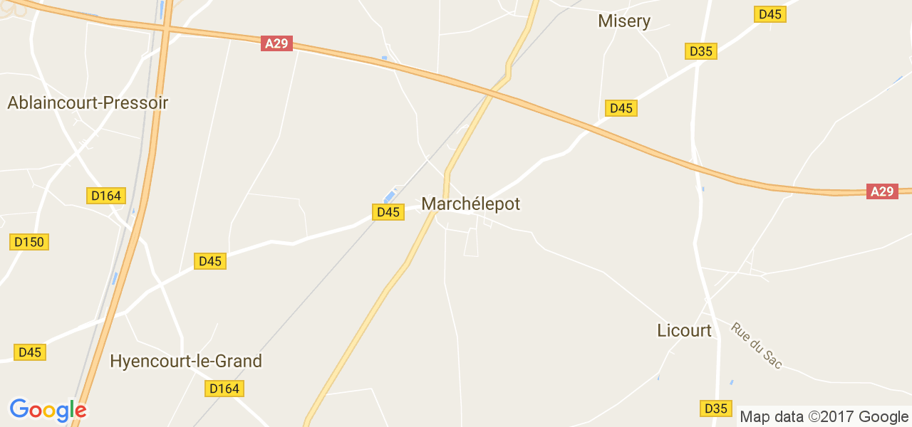 map de la ville de Marchélepot