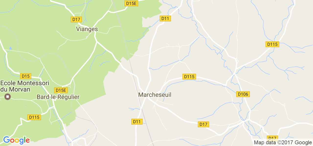 map de la ville de Marcheseuil