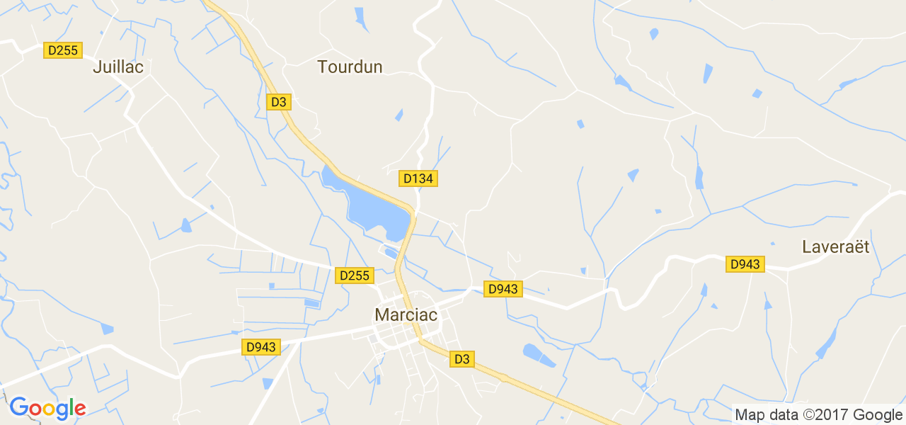 map de la ville de Marciac