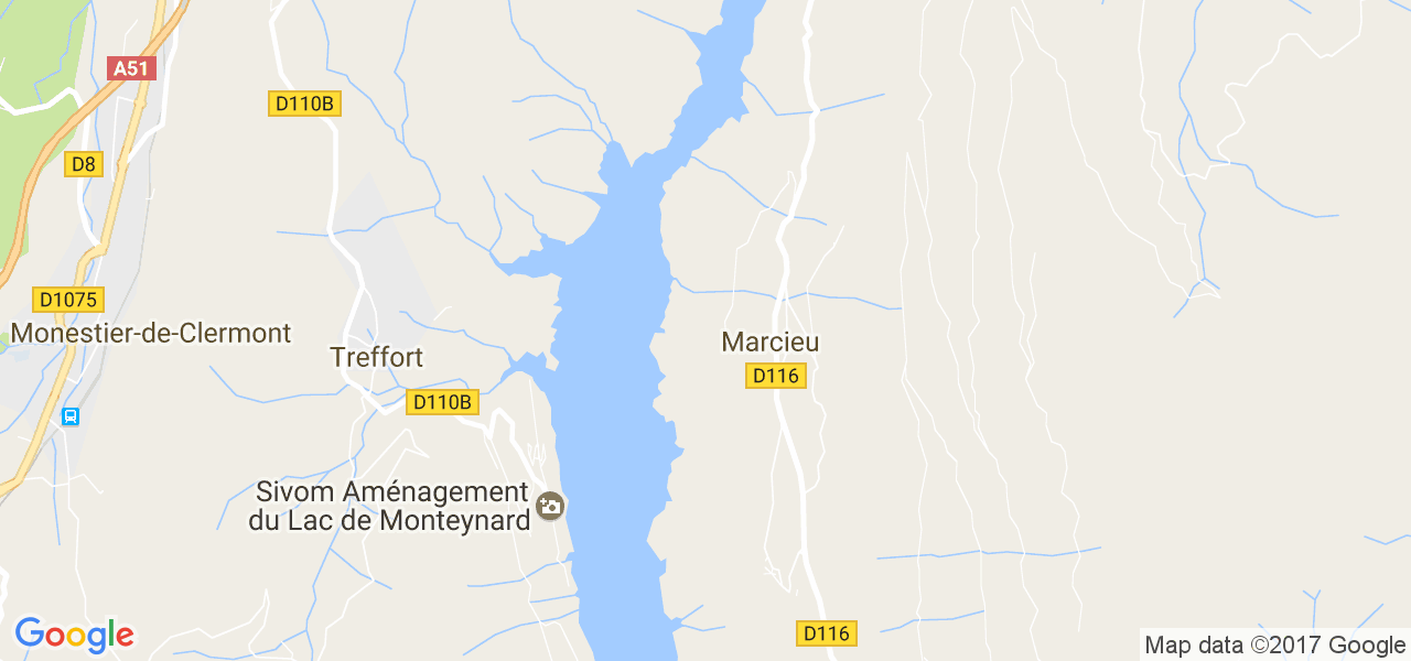 map de la ville de Marcieu