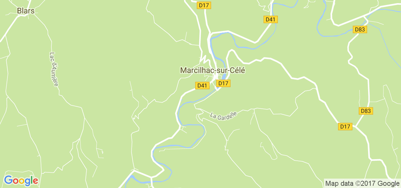 map de la ville de Marcilhac-sur-Célé