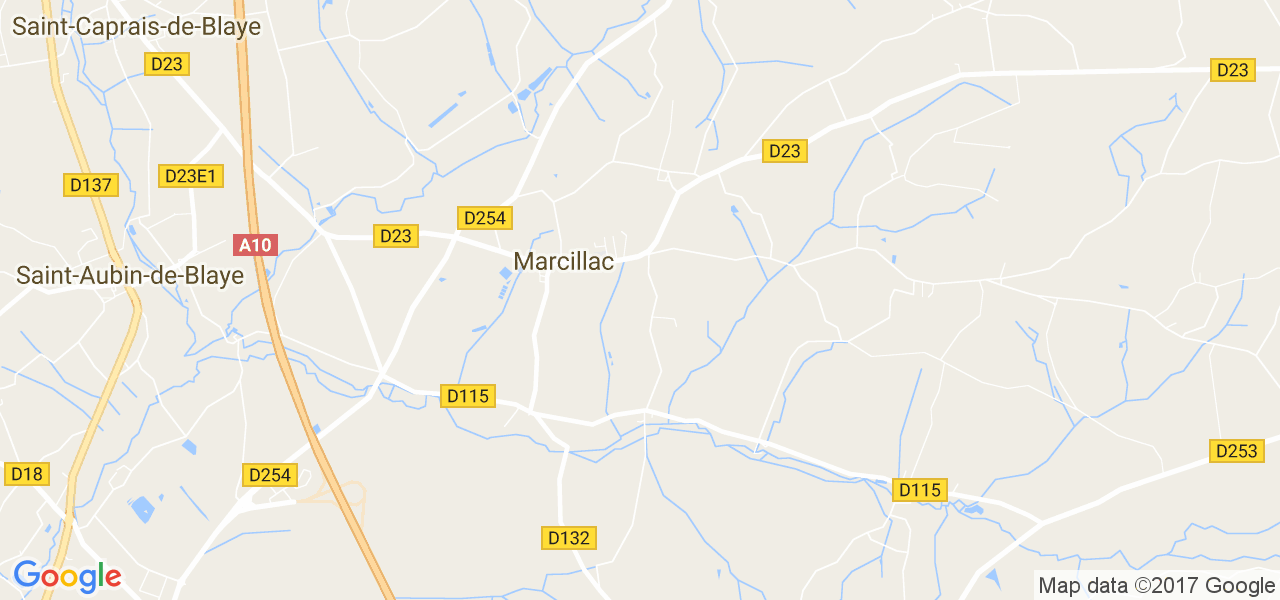 map de la ville de Marcillac