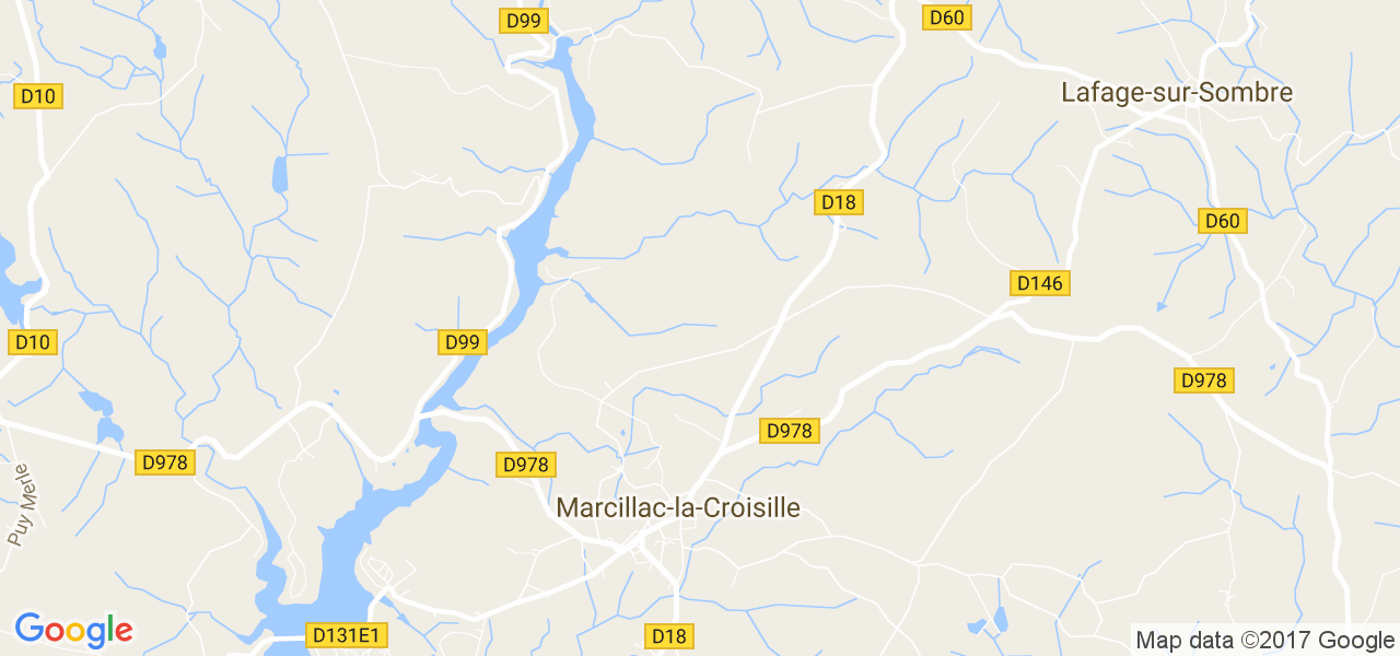 map de la ville de Marcillac-la-Croisille