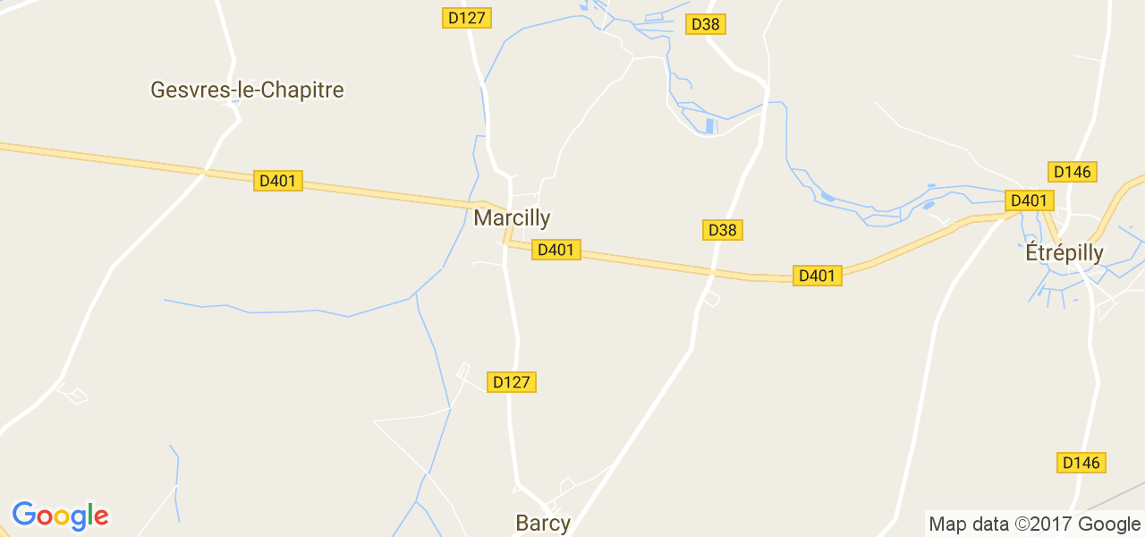 map de la ville de Marcilly