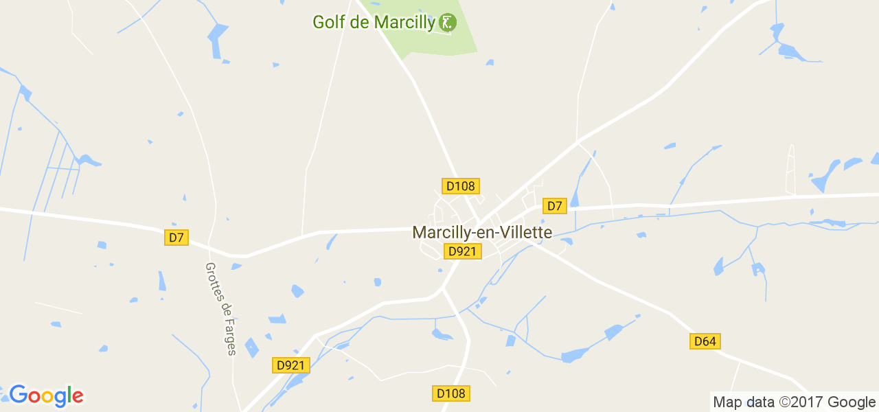 map de la ville de Marcilly-en-Villette