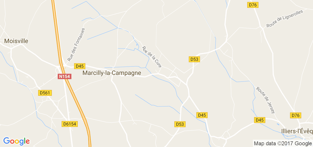 map de la ville de Marcilly-la-Campagne