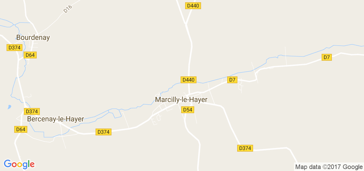 map de la ville de Marcilly-le-Hayer