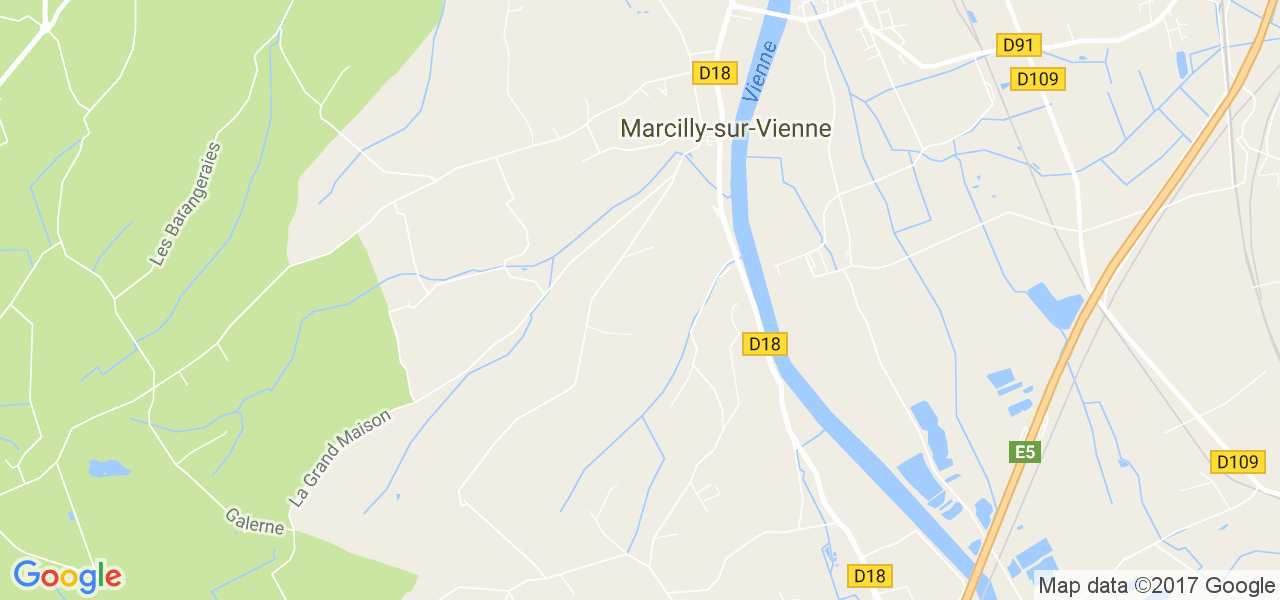 map de la ville de Marcilly-sur-Vienne