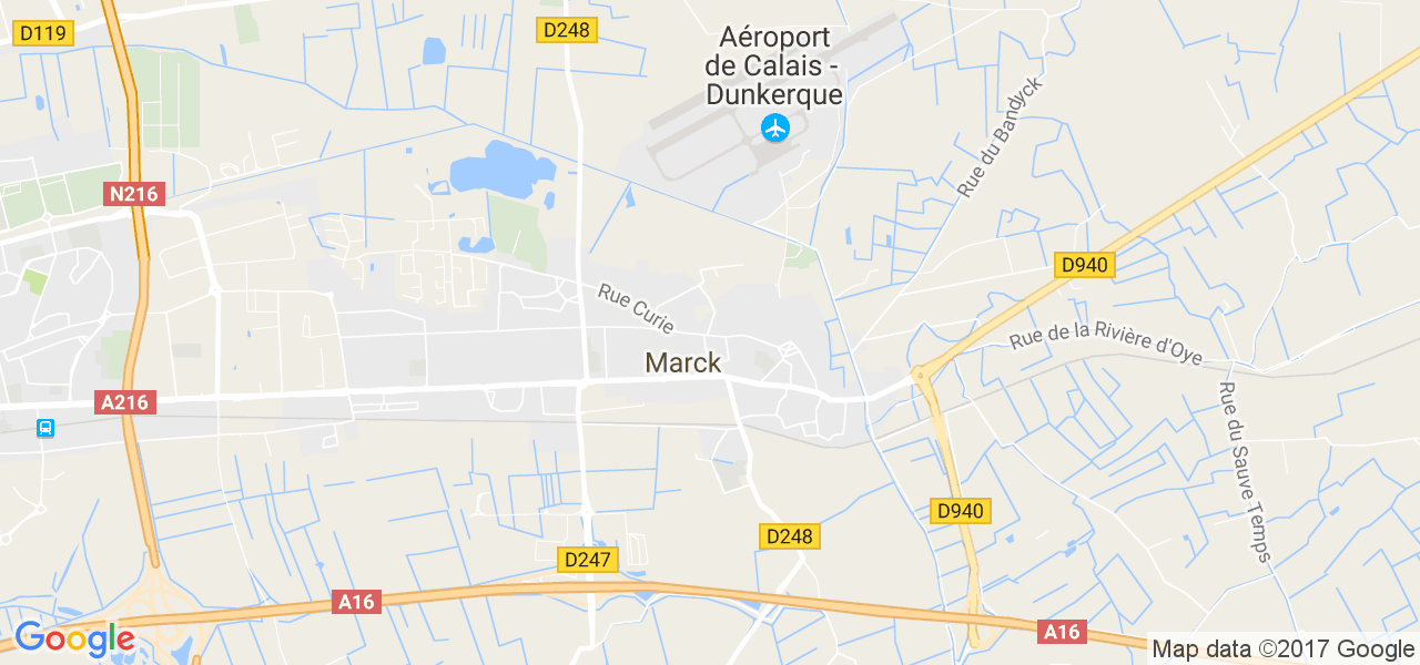 map de la ville de Marck