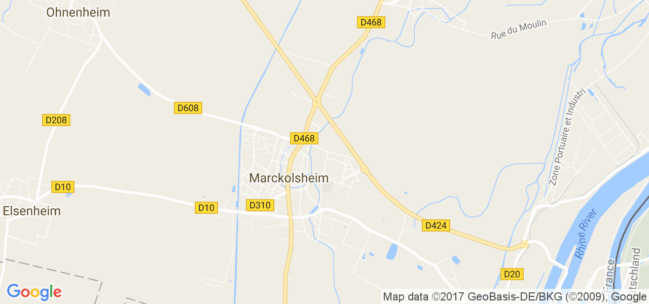 map de la ville de Marckolsheim