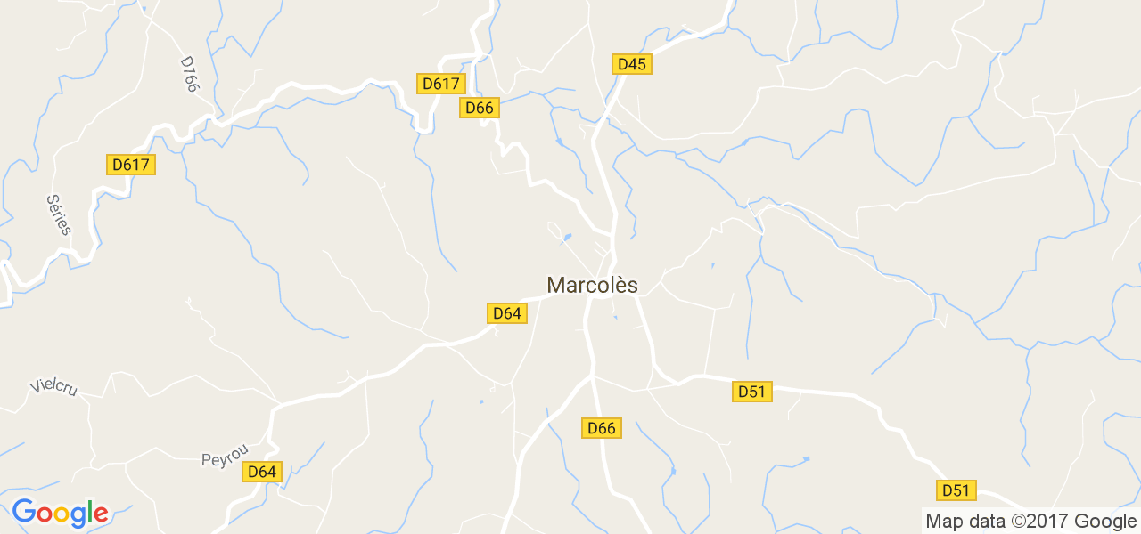 map de la ville de Marcolès