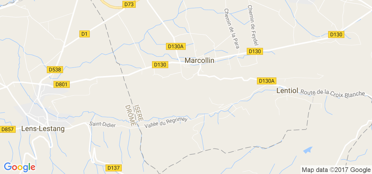 map de la ville de Marcollin