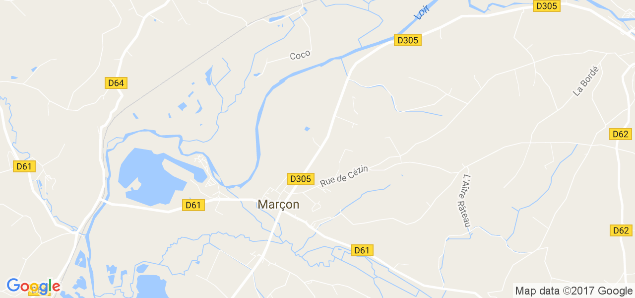 map de la ville de Marçon