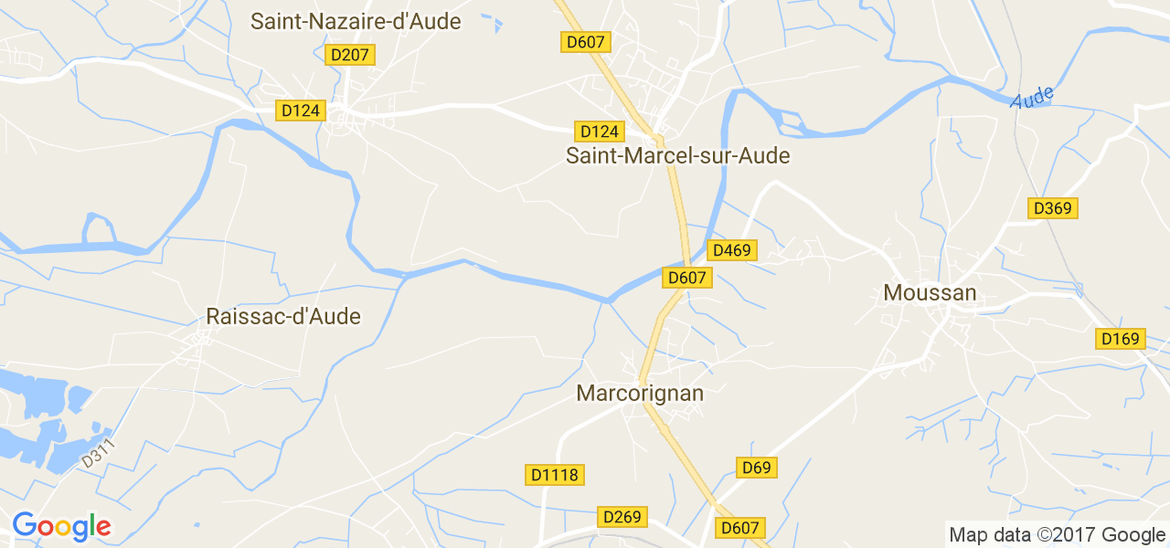 map de la ville de Marcorignan