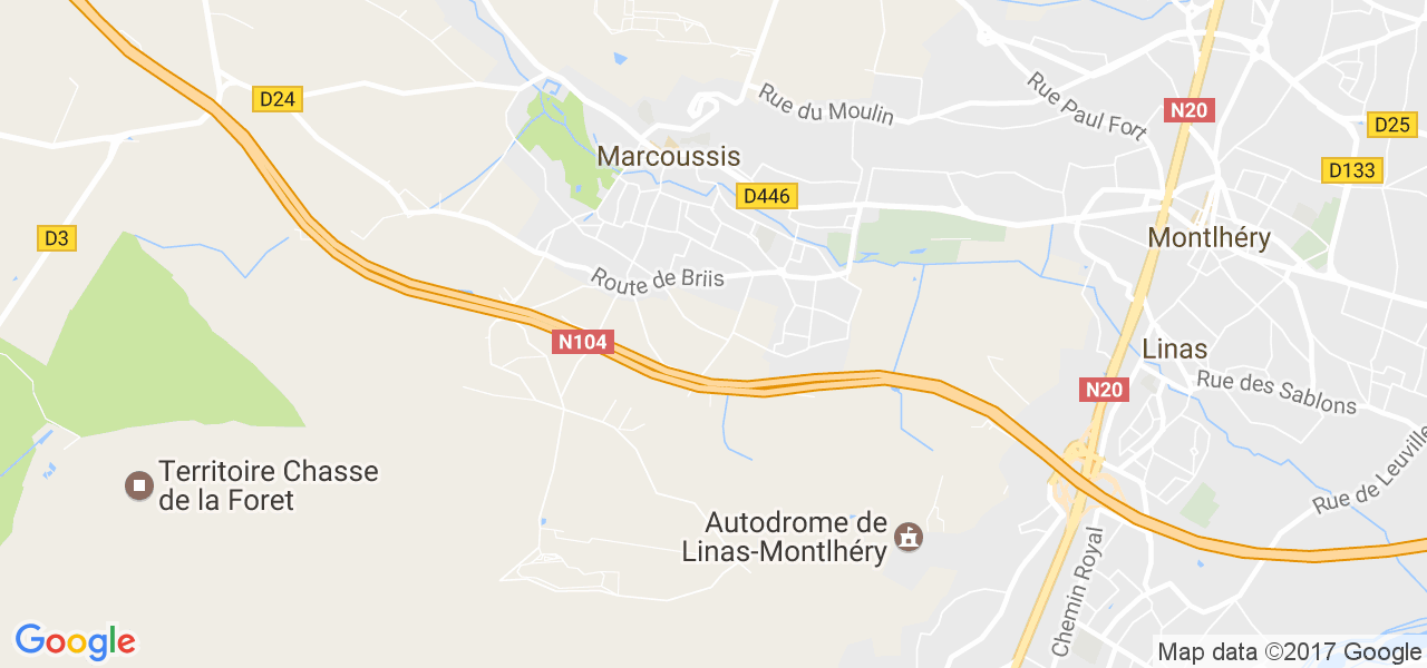 map de la ville de Marcoussis