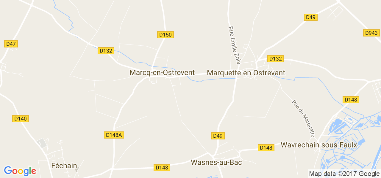 map de la ville de Marcq-en-Ostrevent