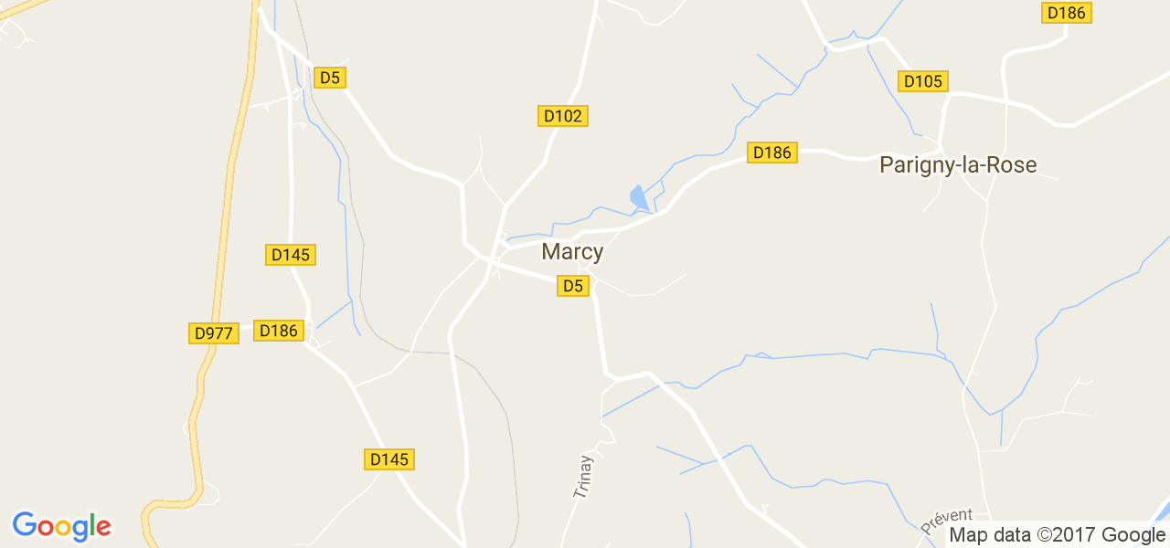 map de la ville de Marcy