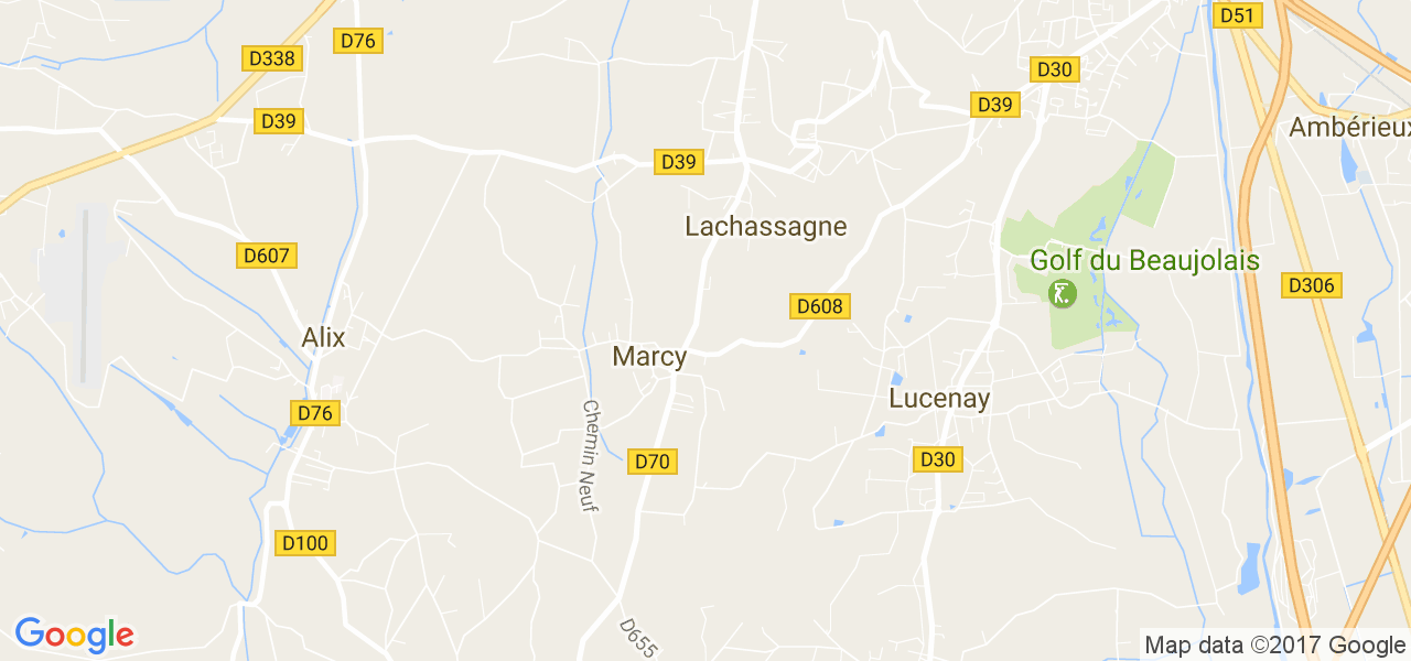 map de la ville de Marcy