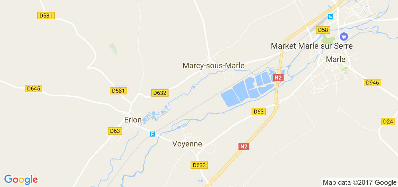 map de la ville de Marcy-sous-Marle