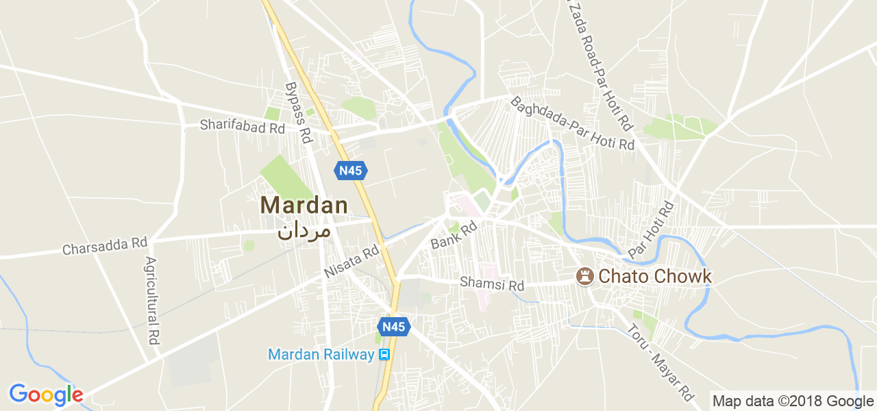 map de la ville de Mardan