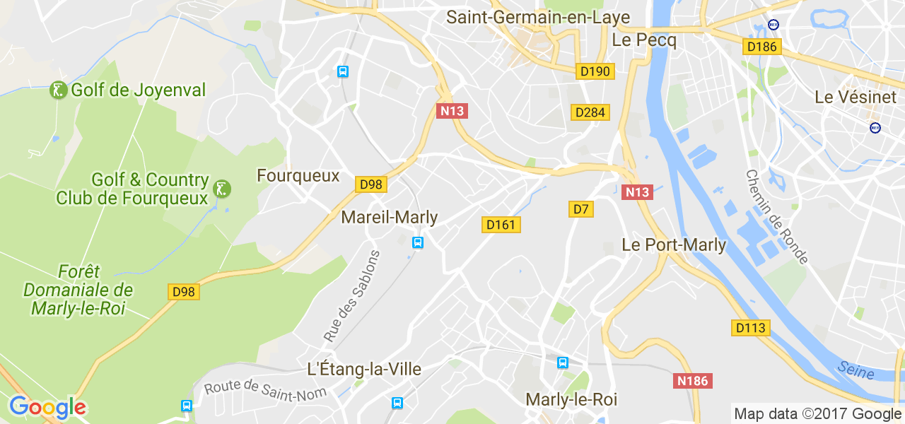 map de la ville de Mareil-Marly