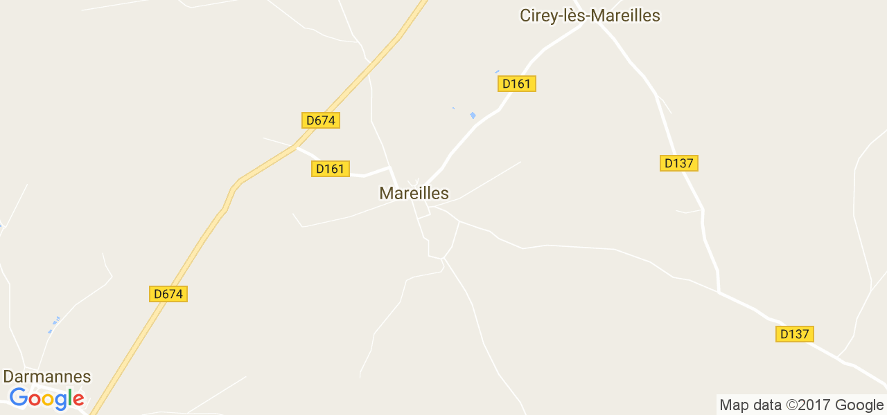 map de la ville de Mareilles