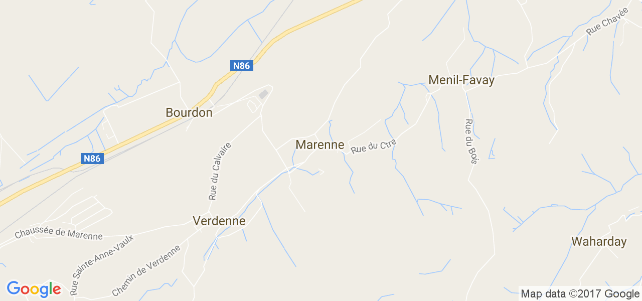 map de la ville de Marenne